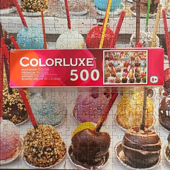 500 Piece Puzzle - Colorful Candied Granny Smith Apples by Colorluxe - Picture 5 of 9